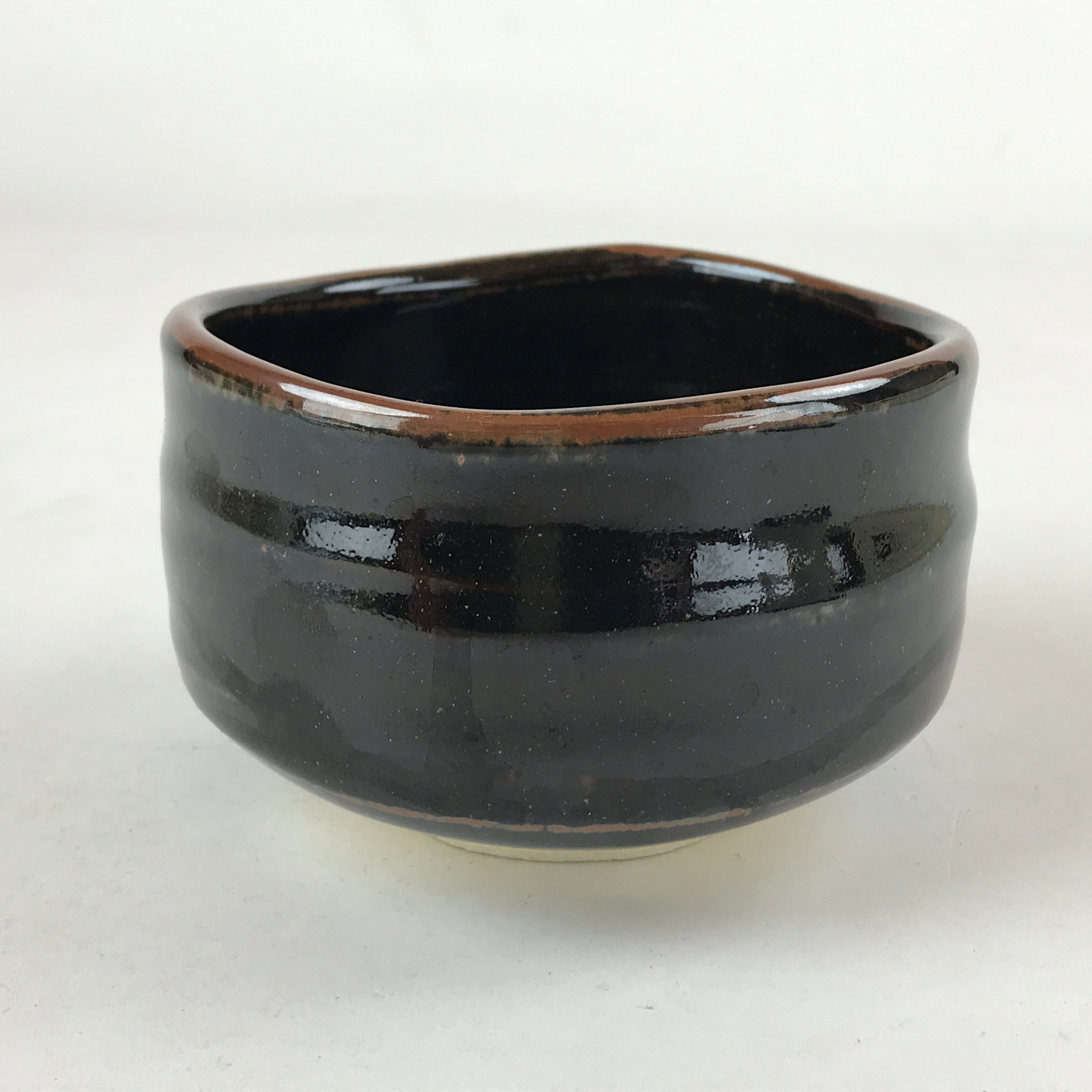 Japanese Ceramic Green Tea Bowl Vtg Black Dark Brown Koseto Matcha Cha, Online Shop