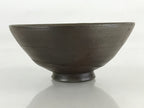 Japanese Ceramic Green Tea Bowl Vtg Chawan Tea Ceremony Matcha Brown GTB982