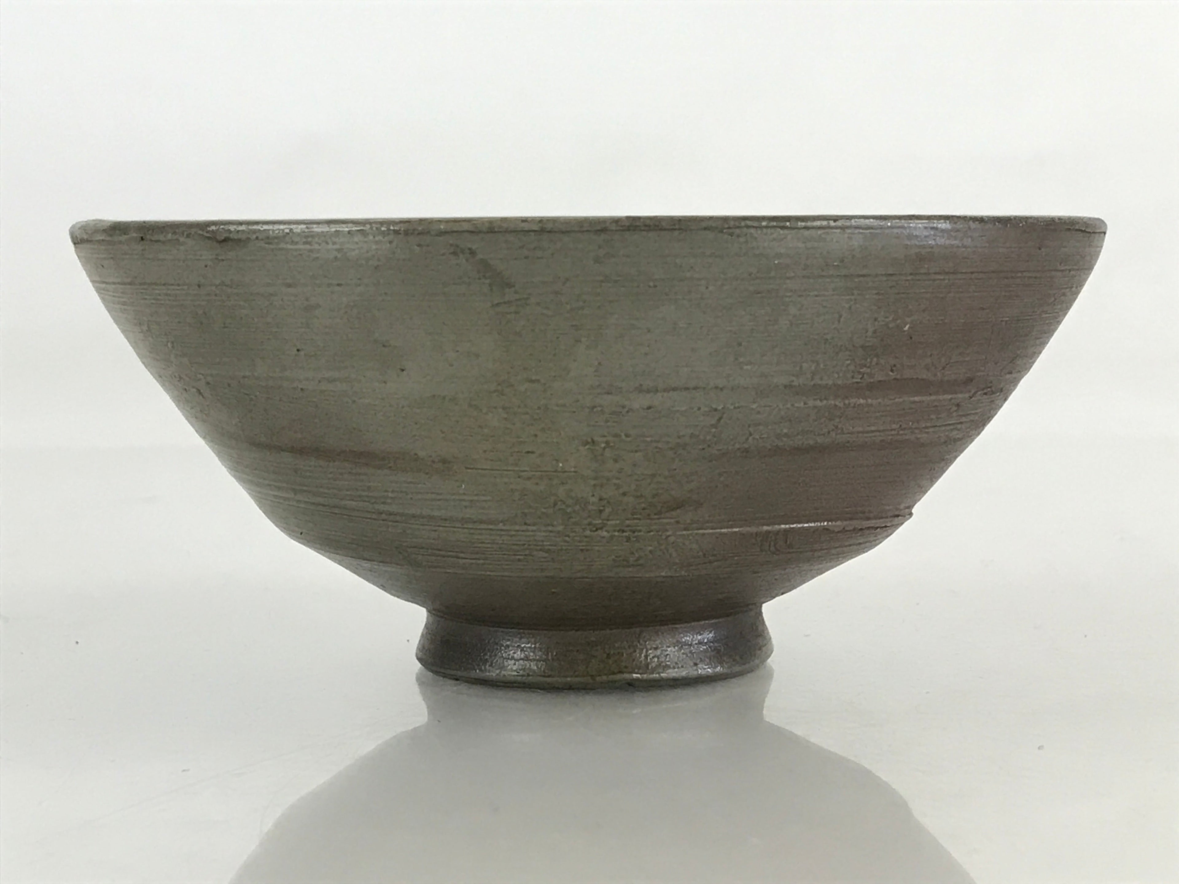 Japanese Ceramic Green Tea Bowl Vtg Chawan Tea Ceremony Matcha Brown GTB982