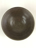 Japanese Ceramic Green Tea Bowl Vtg Chawan Tea Ceremony Matcha Brown GTB982