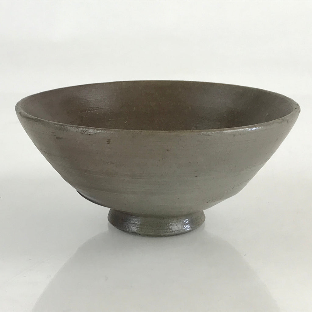 Japanese Ceramic Green Tea Bowl Vtg Chawan Tea Ceremony Matcha Brown GTB982