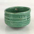 Japanese Ceramic Green Tea Bowl Vtg Chawan Tea Ceremony Matcha Green GTB981