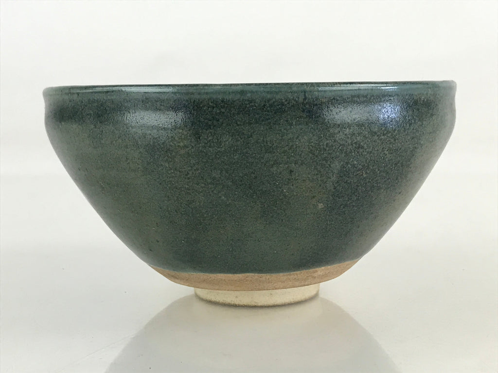 Japanese Ceramic Green Tea Bowl Vtg Chawan Tea Ceremony Matcha Green GTB986