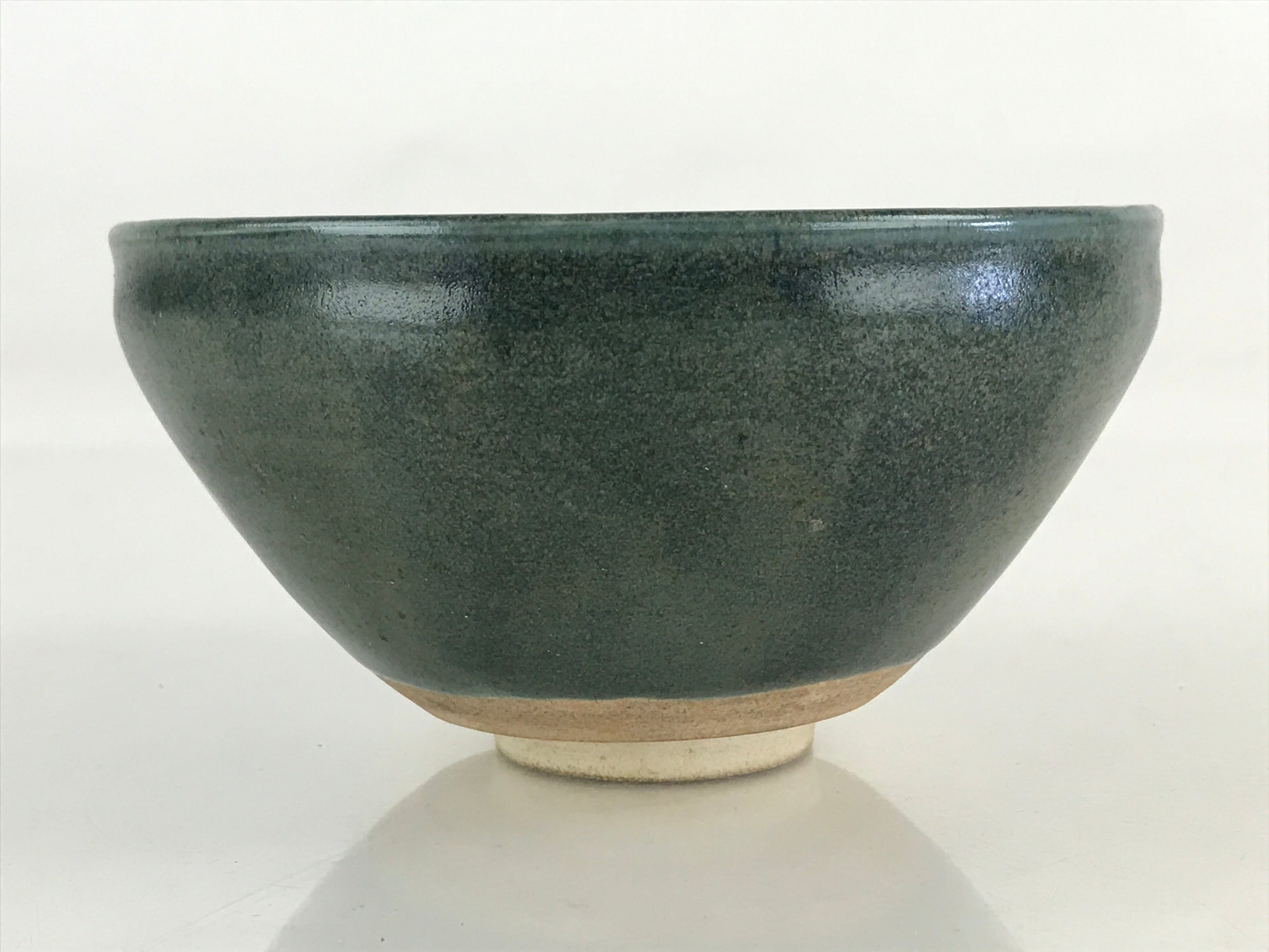 Japanese Ceramic Green Tea Bowl Vtg Chawan Tea Ceremony Matcha Green GTB986