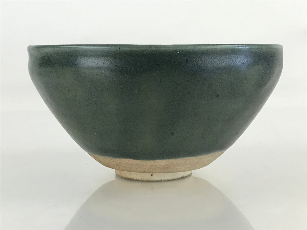 Japanese Ceramic Green Tea Bowl Vtg Chawan Tea Ceremony Matcha Green GTB986