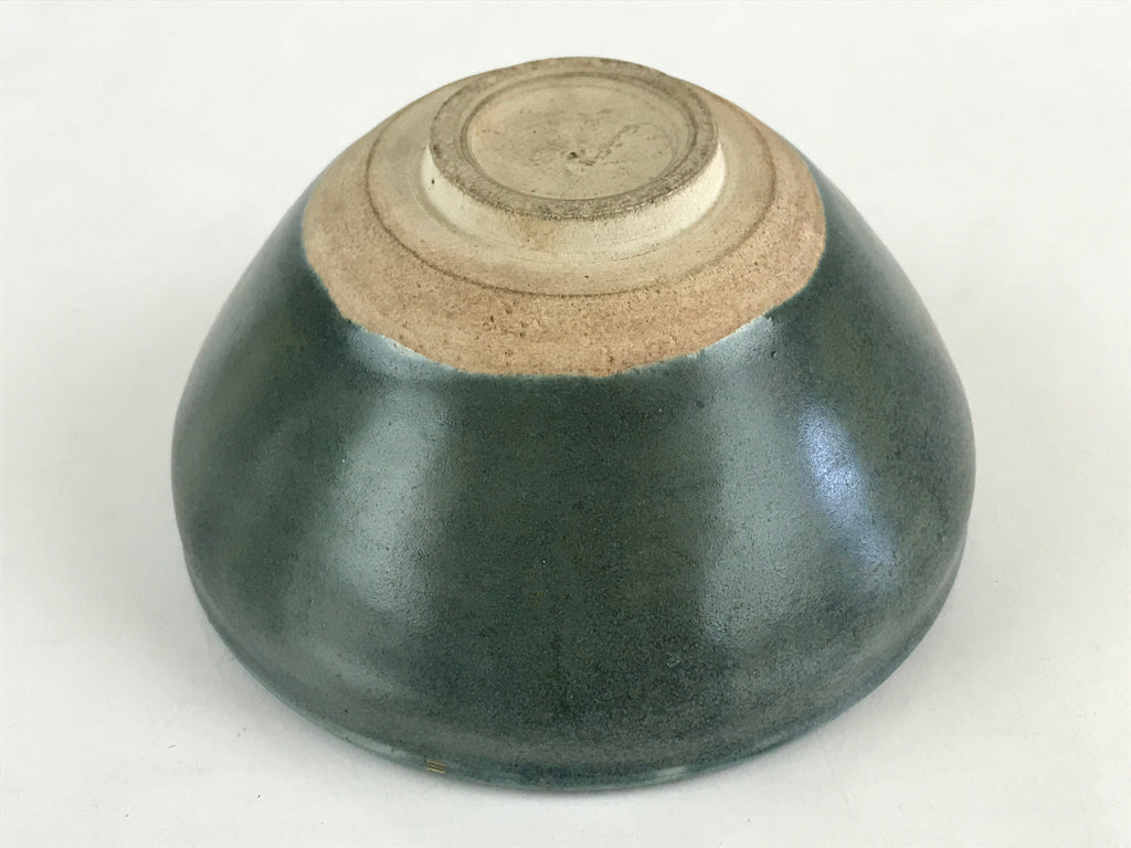 Japanese Ceramic Green Tea Bowl Vtg Chawan Tea Ceremony Matcha Green GTB986