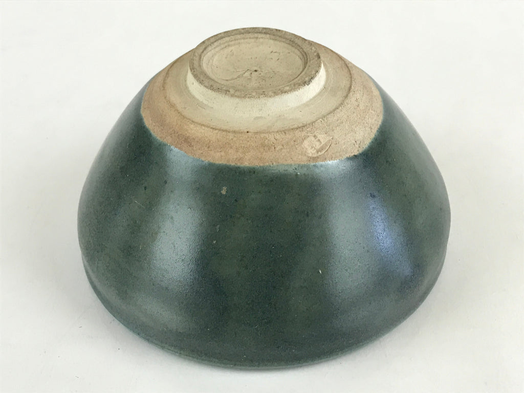 Japanese Ceramic Green Tea Bowl Vtg Chawan Tea Ceremony Matcha Green GTB986