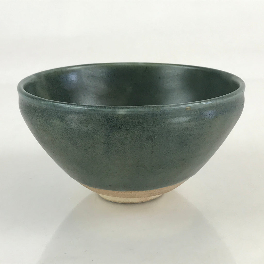 Japanese Ceramic Green Tea Bowl Vtg Chawan Tea Ceremony Matcha Green GTB986