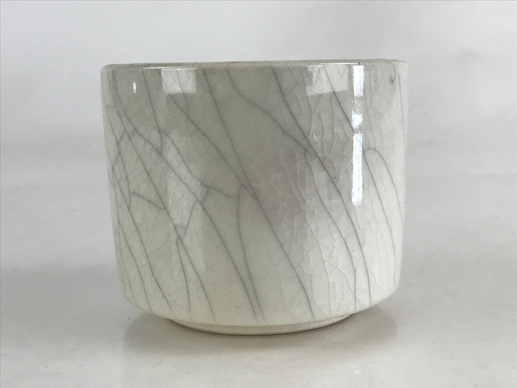 Japanese Ceramic Green Tea Bowl Vtg Chawan Tea Ceremony Matcha White GTB978