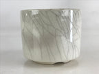 Japanese Ceramic Green Tea Bowl Vtg Chawan Tea Ceremony Matcha White GTB978