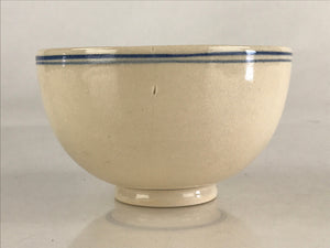 Japanese Ceramic Green Tea Bowl Vtg Chawan Tea Ceremony Matcha White GTB979