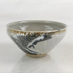 Japanese Ceramic Green Tea Bowl Vtg Chawan Tea Ceremony Matcha White GTB983