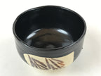 Japanese Ceramic Green Tea Bowl Vtg Kuro Oribe Black Brown Matcha Chawan CHB10