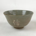 Japanese Ceramic Green Tea Bowl Vtg Light Green Glossy Matcha Chawan CHB7