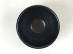 Japanese Ceramic Green Tea Bowl Vtg Odai Bridge Black Matcha Chawan CHB12