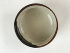 Japanese Ceramic Green Tea Bowl Vtg Oribe Brown Beige Matcha Chawan CHB16