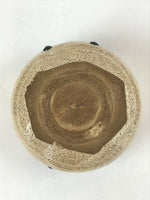 Japanese Ceramic Green Tea Bowl Vtg Oribe Ware Green Brown Matcha Chawan GTB995