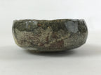 Japanese Ceramic Green Tea Bowl Vtg Rustic Green Matcha Chawan Sado GTB992
