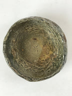 Japanese Ceramic Green Tea Bowl Vtg Rustic Green Matcha Chawan Sado GTB992