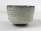 Japanese Ceramic Green Tea Bowl Vtg White Glaze Red Clay Matcha Chawan CHB18