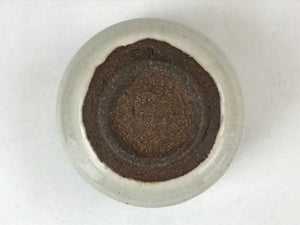 Japanese Ceramic Green Tea Bowl Vtg White Glaze Red Clay Matcha Chawan CHB18