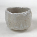 Japanese Ceramic Green Tea Bowl Vtg White Mino Ware Matcha Chawan CHB5