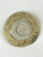 Japanese Ceramic Green Tea Bowl Vtg Yellow Crackled Glaze Matcha Chawan GTB993