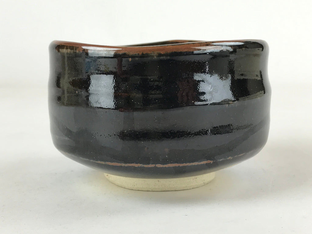 Japanese Ceramic Green Tea Ceremony Bowl Black Brown Koseto Matcha Chawan CHB23