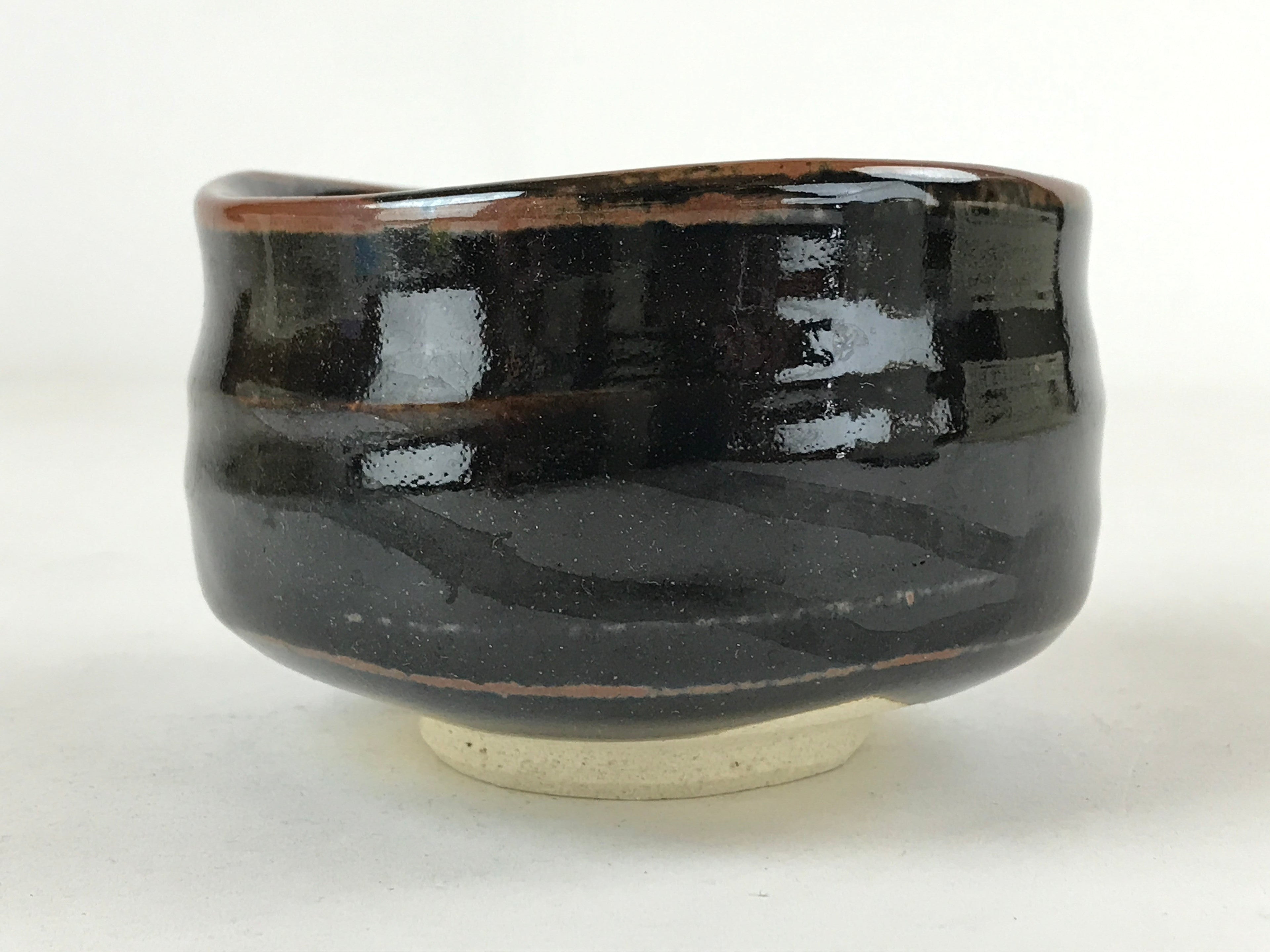 Japanese Ceramic Green Tea Ceremony Bowl Black Brown Koseto Matcha Chawan CHB23