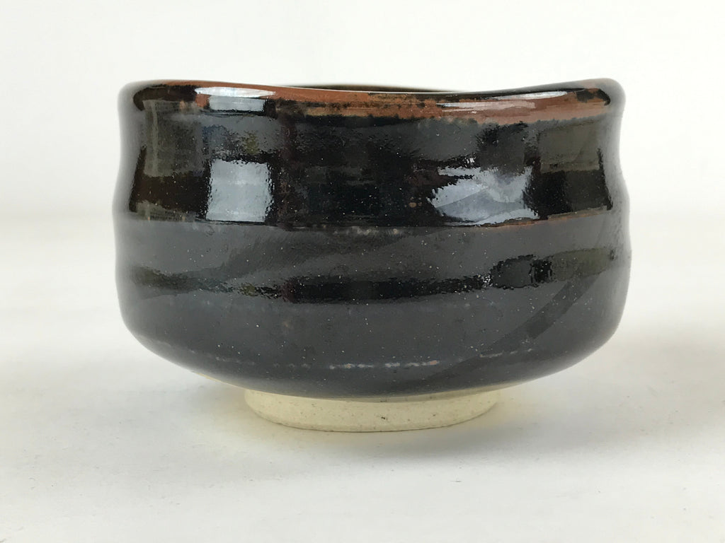 Japanese Ceramic Green Tea Ceremony Bowl Black Brown Koseto Matcha Chawan CHB23
