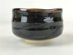 Japanese Ceramic Green Tea Ceremony Bowl Black Brown Koseto Matcha Chawan CHB23
