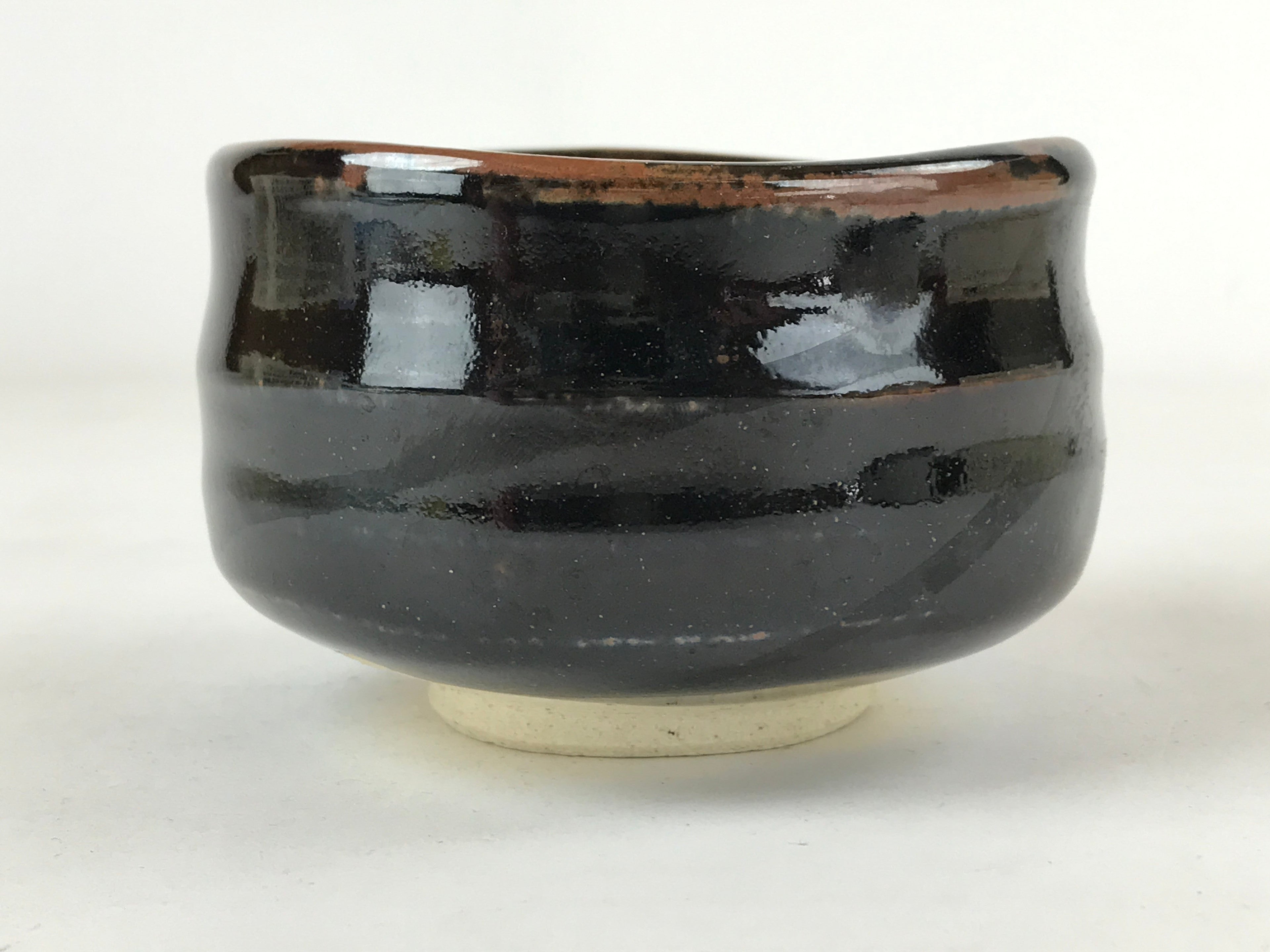 Japanese Ceramic Green Tea Ceremony Bowl Black Brown Koseto Matcha Chawan CHB23