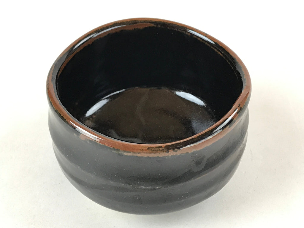 Japanese Ceramic Green Tea Ceremony Bowl Black Brown Koseto Matcha Chawan CHB23