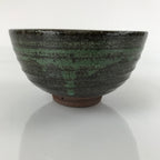 Japanese Ceramic Green Tea Ceremony Bowl Chawan Dark Brown Green Speckle CHB29