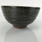 Japanese Ceramic Green Tea Ceremony Bowl Chawan Dark Brown Green Speckle CHB29