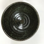 Japanese Ceramic Green Tea Ceremony Bowl Chawan Dark Brown Green Speckle CHB29