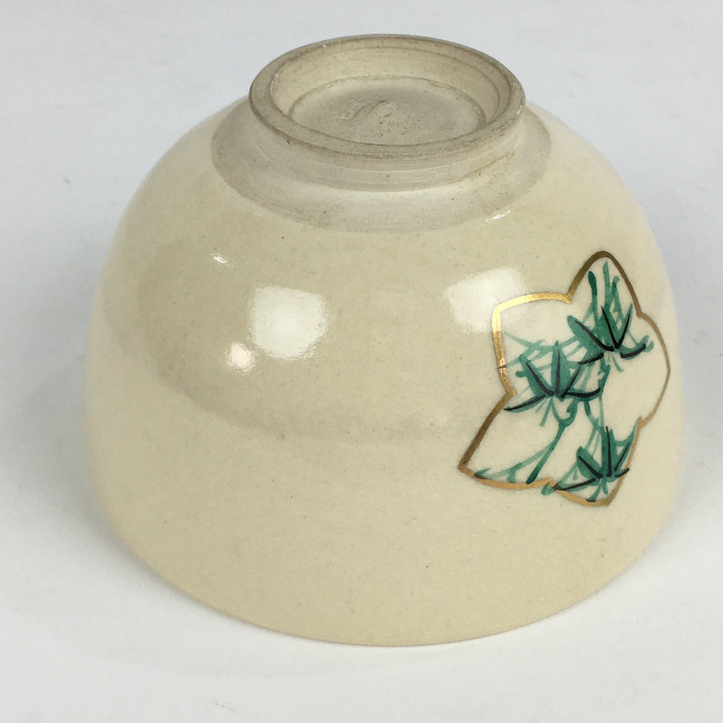 Japanese Ceramic Green Tea Ceremony Bowl Chawan Kyo Ware Pottery Flower GTB924
