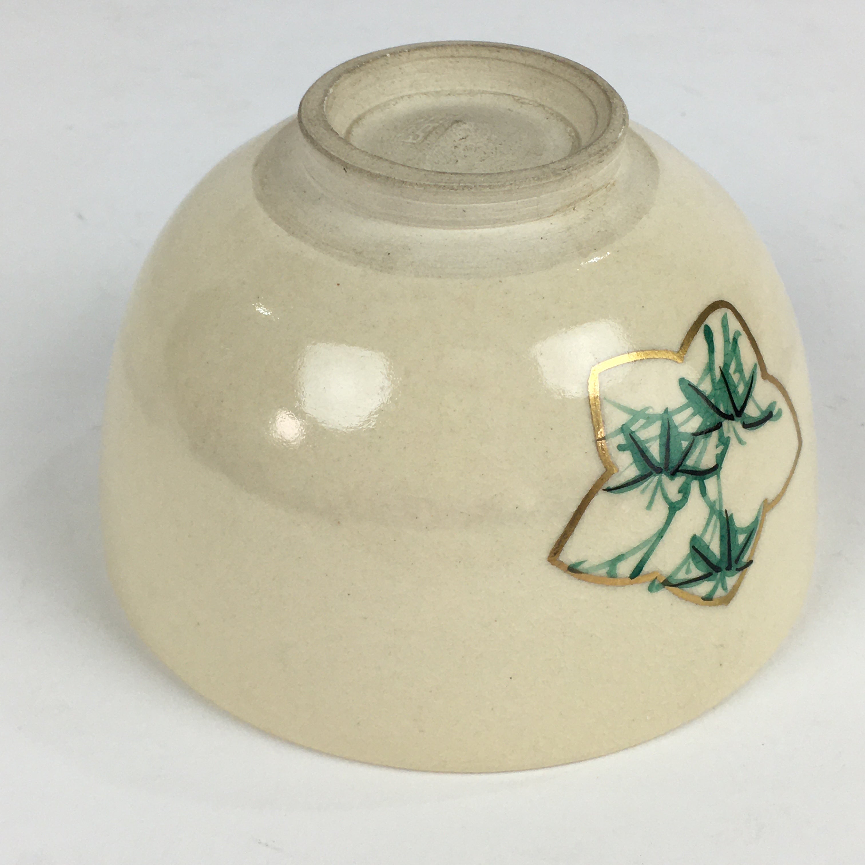 Japanese Ceramic Green Tea Ceremony Bowl Chawan Kyo Ware Pottery Flower GTB924