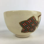 Japanese Ceramic Green Tea Ceremony Bowl Chawan Kyo Ware Pottery Flower GTB924