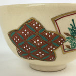 Japanese Ceramic Green Tea Ceremony Bowl Chawan Kyo Ware Pottery Flower GTB924