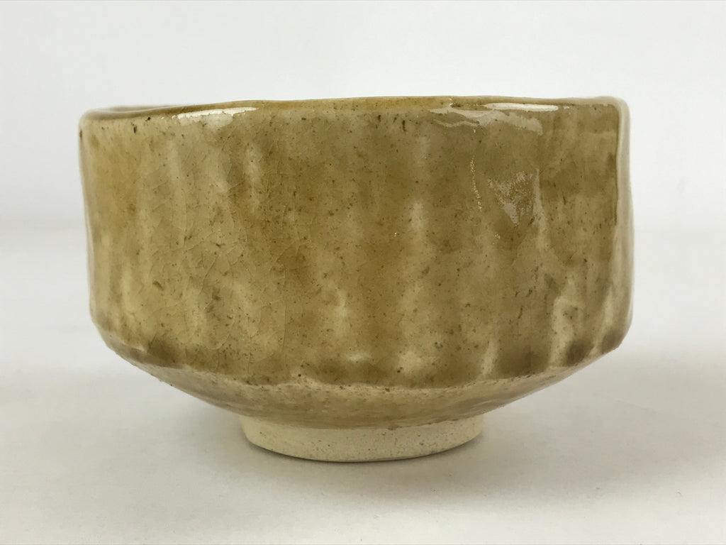 Japanese Ceramic Green Tea Ceremony Bowl Kiseto Yellow Matcha Chawan CHB28