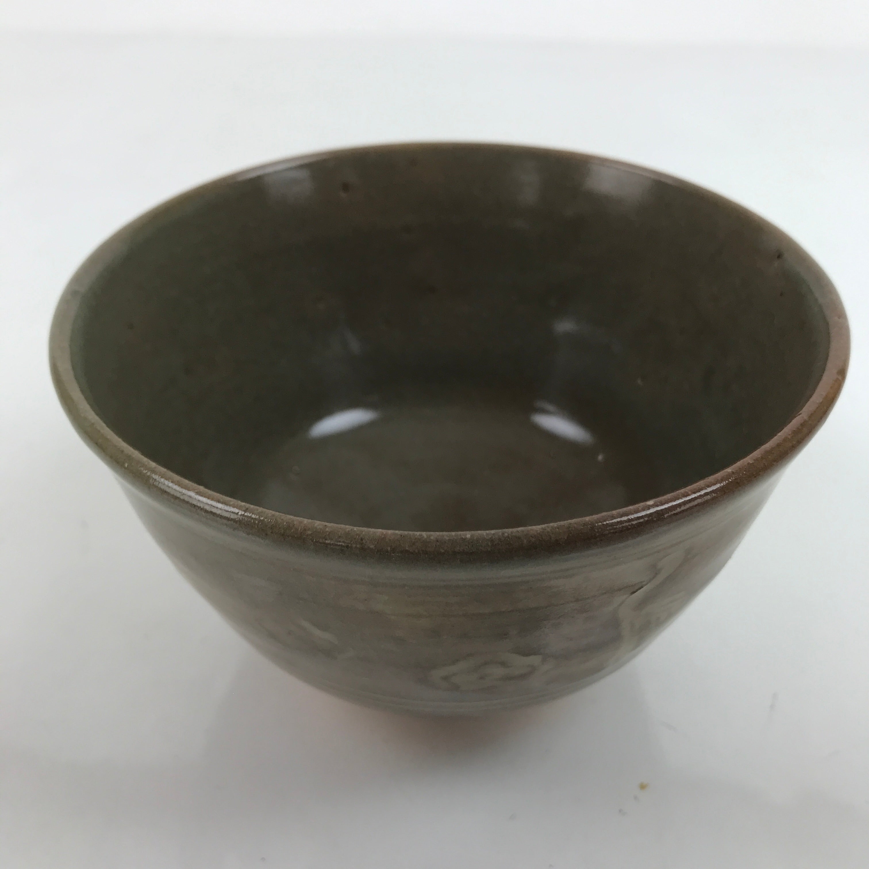 Japanese Ceramic Green Tea Ceremony Bowl Matcha Chawan Ducks Brown Pottery CHB52