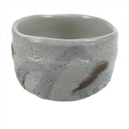 Japanese Ceramic Green Tea Ceremony Bowl Matcha Chawan Shino Ware White CHB38