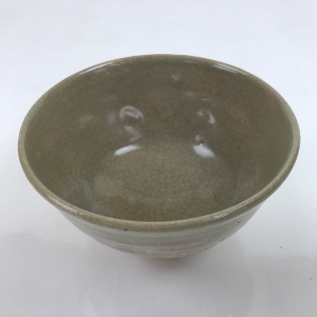Japanese Ceramic Green Tea Ceremony Bowl Matcha Chawan Vtg Ducks Brown CHB48