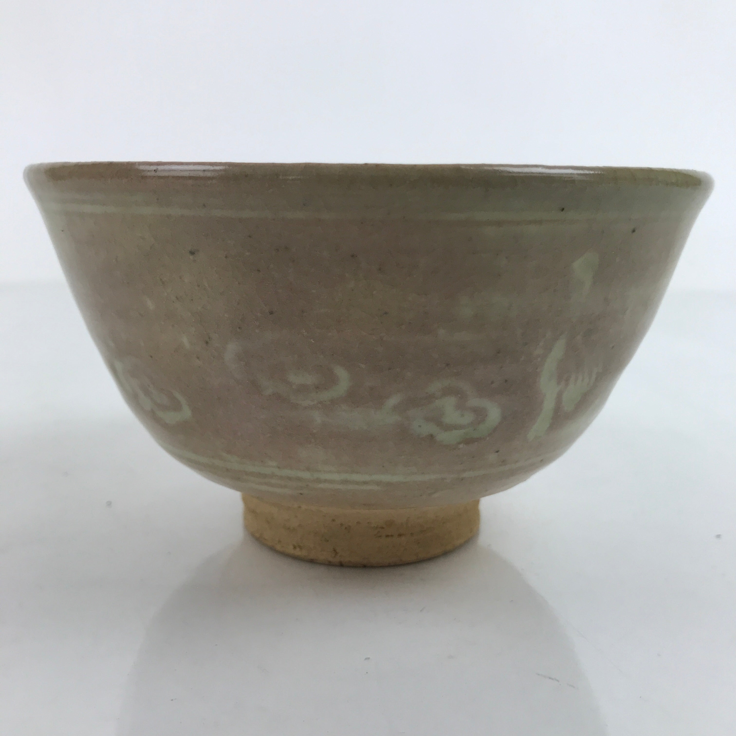 Japanese Ceramic Green Tea Ceremony Bowl Matcha Chawan Vtg Ducks Brown CHB49