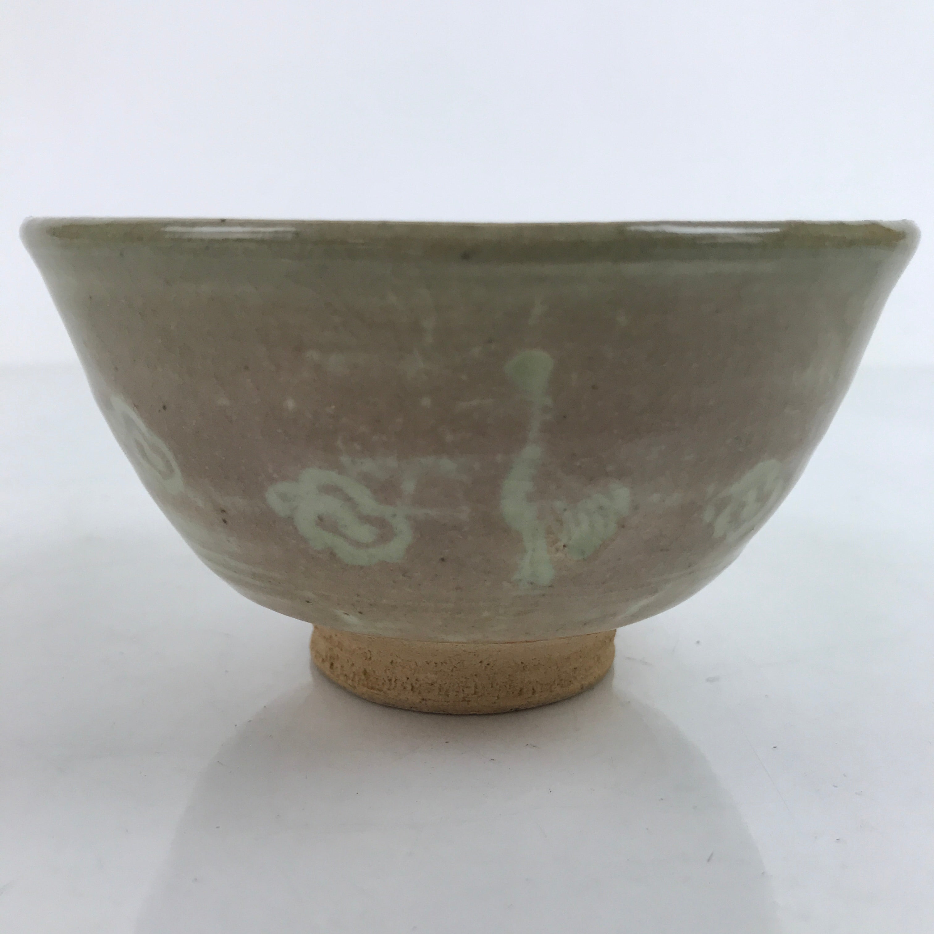 Japanese Ceramic Green Tea Ceremony Bowl Matcha Chawan Vtg Ducks Brown CHB51