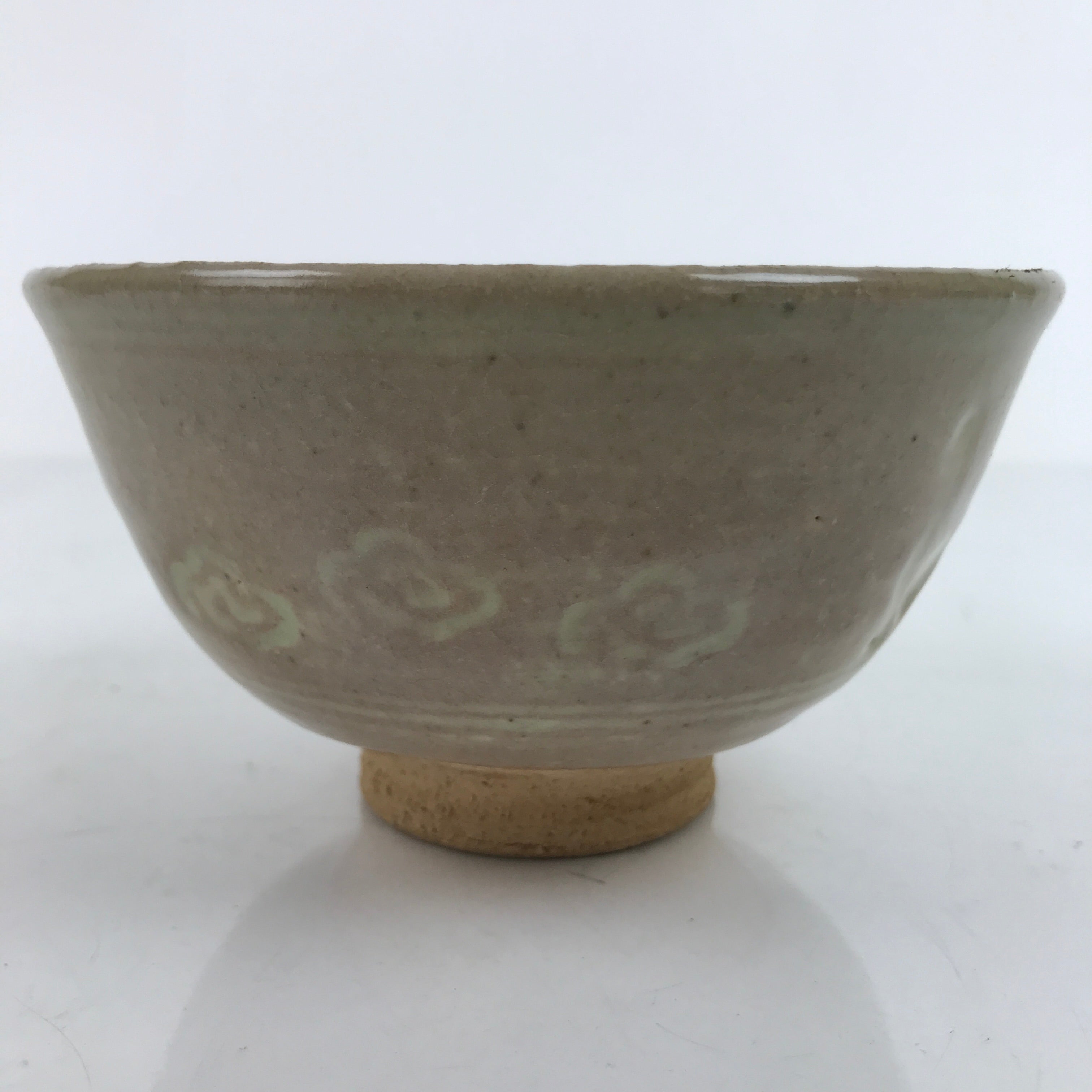 Japanese Ceramic Green Tea Ceremony Bowl Matcha Chawan Vtg Ducks Gray CHB46