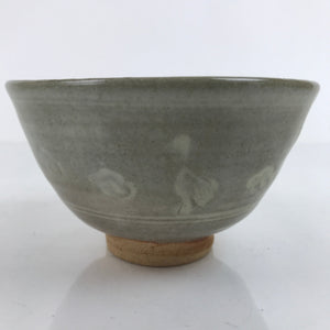 Japanese Ceramic Green Tea Ceremony Bowl Matcha Chawan Vtg Ducks Green CHB47