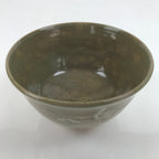 Japanese Ceramic Green Tea Ceremony Bowl Matcha Chawan Vtg Ducks Green CHB50