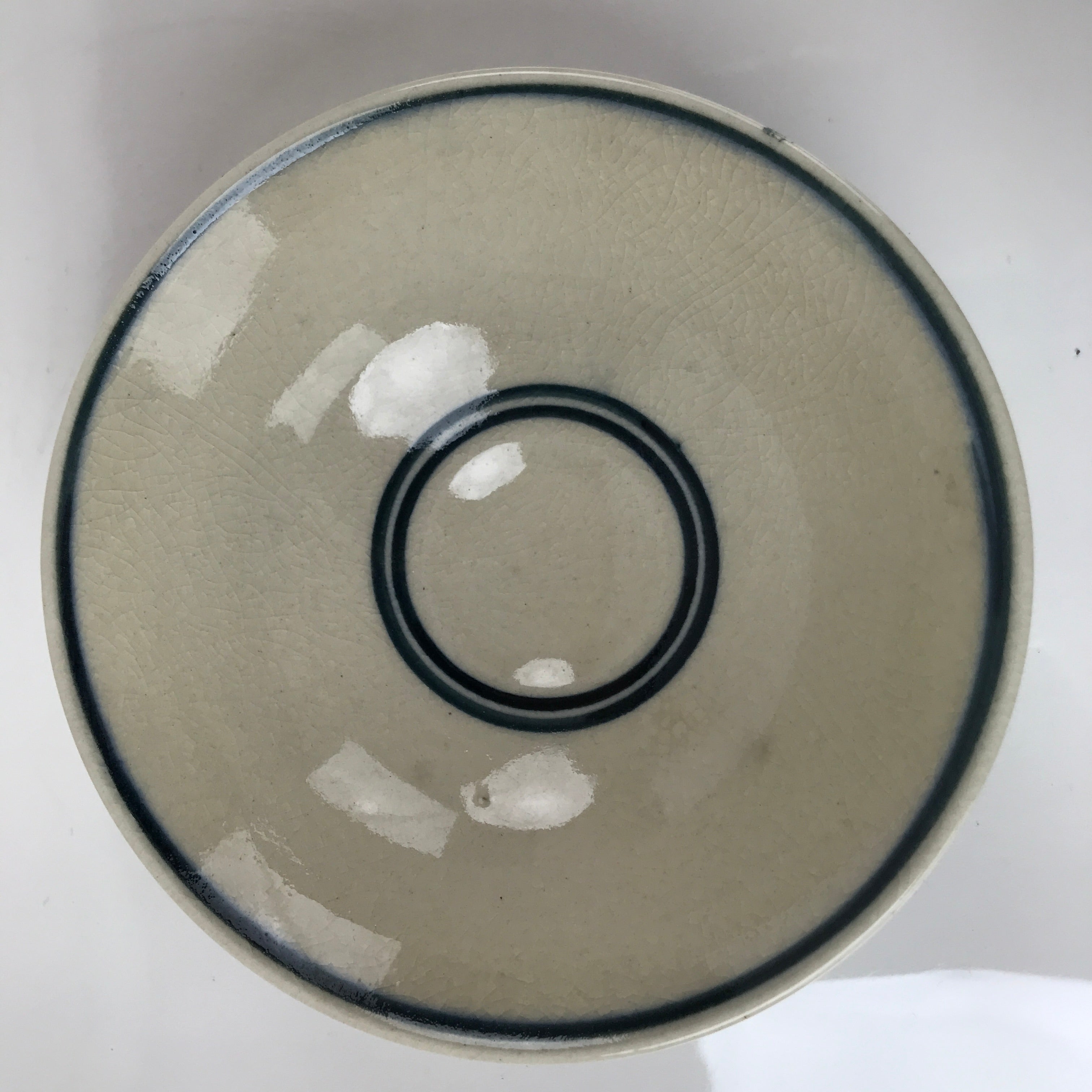 Japanese Ceramic Green Tea Ceremony Bowl Matcha Chawan White Blue Floral CHB35